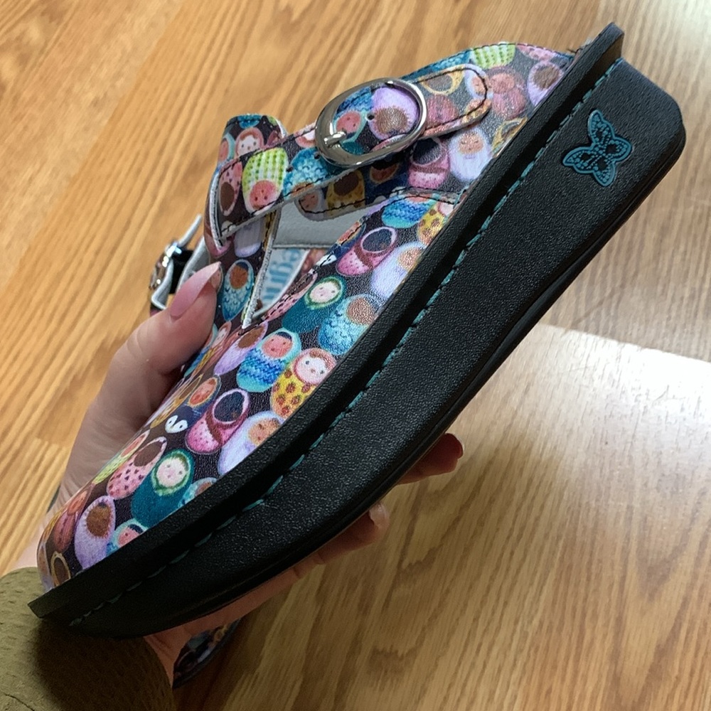Alegria Multicolor Owl Pattern Clogs - Picture 2 of 3